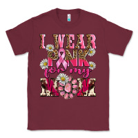 Burgundy i wear pink for my mom Classic Tee - BarkalooDesign