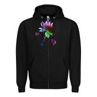 Black Be Kind Autism Semicolon Zipper Hoodie - Jasminsmagicworld
