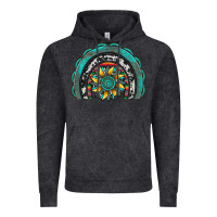 Vintage Black gemstone sunflower  rainbow Vintage Hoodie - Artiststas