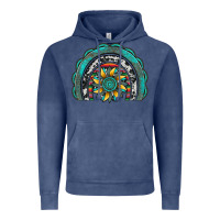 Vintage Denim gemstone sunflower  rainbow Vintage Hoodie - Artiststas