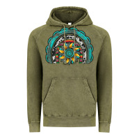 Vintage Olive gemstone sunflower  rainbow Vintage Hoodie - Artiststas