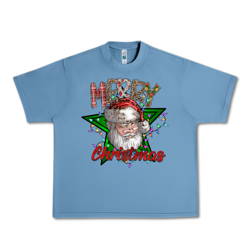 Festive Santa Claus Greeting Urban Heavy Tee by CowhideDigitalArt | Teevron