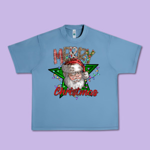 Festive Santa Claus Greeting Urban Heavy Tee Designed By Cowhidedigitalart
