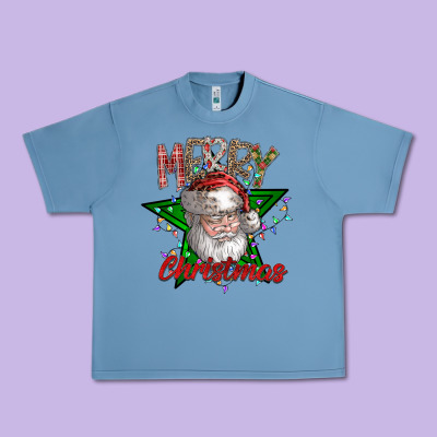 Festive Santa Claus Greeting Urban Heavy Tee Designed By Cowhidedigitalart