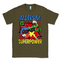 Army Green Autism is my superpower Autism Awareness Day Classic Tee - FaDigitalArtStudio