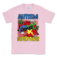 Bubblegum Pink Autism is my superpower Autism Awareness Day Classic Tee - FaDigitalArtStudio