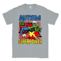 Heather Grey Autism is my superpower Autism Awareness Day Classic Tee - FaDigitalArtStudio