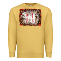 Antique Gold baseball leopard background Premium Sweatshirt - RanaPortraitStore