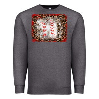 Charcoal Heather baseball leopard background Premium Sweatshirt - RanaPortraitStore