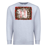 Heather Grey baseball leopard background Premium Sweatshirt - RanaPortraitStore