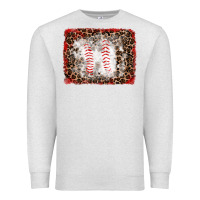 Oatmeal Heather baseball leopard background Premium Sweatshirt - RanaPortraitStore