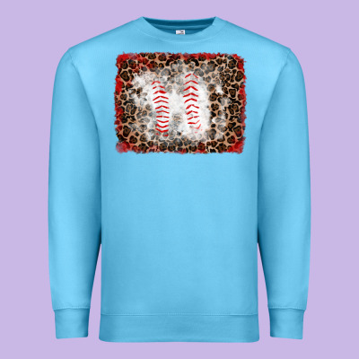Baseball Leopard Background Premium Sweatshirt Designed By Ranaportraitstore
