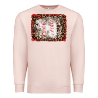 Pale Pink baseball leopard background Premium Sweatshirt - RanaPortraitStore