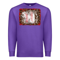 Purple baseball leopard background Premium Sweatshirt - RanaPortraitStore