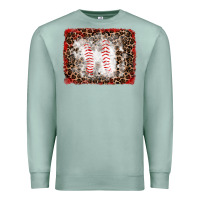 Seafoam baseball leopard background Premium Sweatshirt - RanaPortraitStore