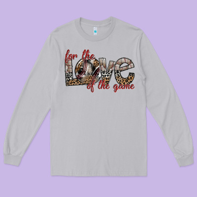 For The Love Of The Game Long Sleeve Tee Designed By Sublimationcraftshop