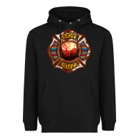 Black Western Firefighter Symbol Heavyweight Hoodie - RanaPortraitStore