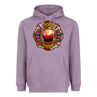 Lavender Western Firefighter Symbol Heavyweight Hoodie - RanaPortraitStore
