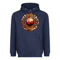 Navy Western Firefighter Symbol Heavyweight Hoodie - RanaPortraitStore