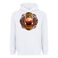 White Western Firefighter Symbol Heavyweight Hoodie - RanaPortraitStore