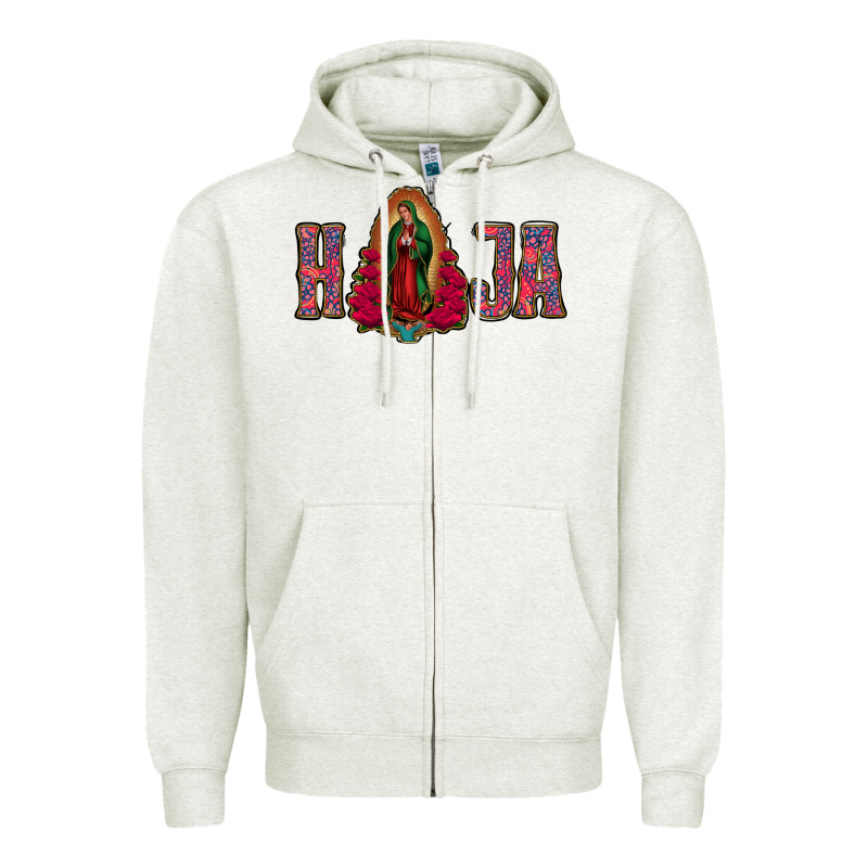 Hija Lady Of Guadalupe Zipper Hoodie by Jasminsmagicworld | Teevron