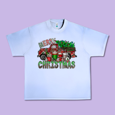 Merry Christmas  Truck Urban Heavy Tee Designed By Cowhidedigitalart