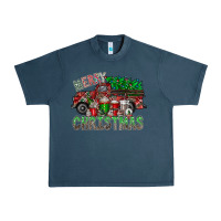 Midnight Navy merry christmas  truck Urban Heavy Tee - CowhideDigitalArt