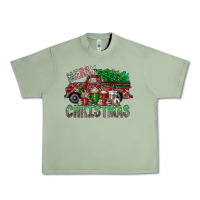 Oil Green merry christmas  truck Urban Heavy Tee - CowhideDigitalArt