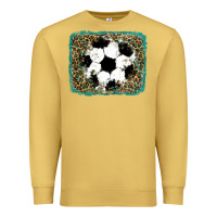 Antique Gold glitter football leopard Premium Sweatshirt - RanaPortraitStore