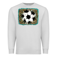 Dove Grey glitter football leopard Premium Sweatshirt - RanaPortraitStore