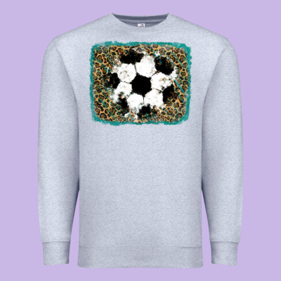 Glitter Football Leopard Premium Sweatshirt Designed By Ranaportraitstore