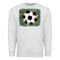 Oatmeal Heather glitter football leopard Premium Sweatshirt - RanaPortraitStore