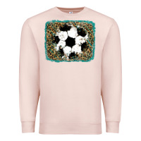 Pale Pink glitter football leopard Premium Sweatshirt - RanaPortraitStore