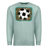 Seafoam glitter football leopard Premium Sweatshirt - RanaPortraitStore