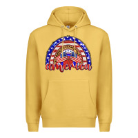 Antique Gold america rainbow Premium Hoodie - BarkalooDesign