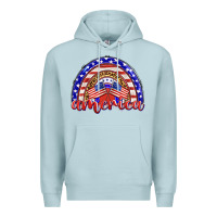Blue Mist america rainbow Premium Hoodie - BarkalooDesign