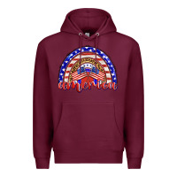 Burgundy america rainbow Premium Hoodie - BarkalooDesign