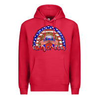 Cardinal america rainbow Premium Hoodie - BarkalooDesign