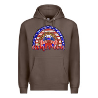 Coffee america rainbow Premium Hoodie - BarkalooDesign