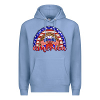 Colony Blue america rainbow Premium Hoodie - BarkalooDesign
