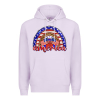 Lilac america rainbow Premium Hoodie - BarkalooDesign