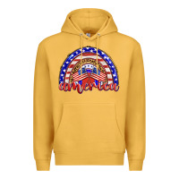 Mustard america rainbow Premium Hoodie - BarkalooDesign
