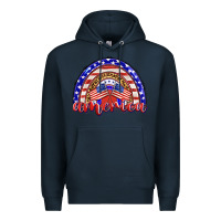 Navy america rainbow Premium Hoodie - BarkalooDesign