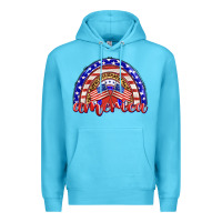 Ocean Blue america rainbow Premium Hoodie - BarkalooDesign