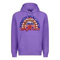 Purple america rainbow Premium Hoodie - BarkalooDesign