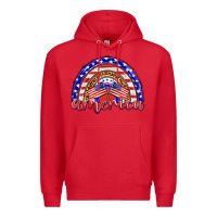 Red america rainbow Premium Hoodie - BarkalooDesign