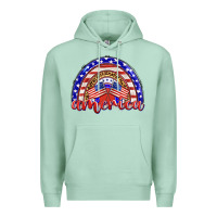 Seafoam america rainbow Premium Hoodie - BarkalooDesign