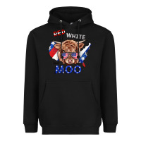 Black Red White And Moo Cow Heavyweight Hoodie - RanaPortraitStore