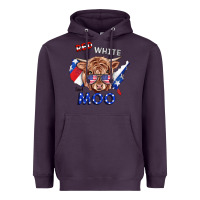 Plum Red White And Moo Cow Heavyweight Hoodie - RanaPortraitStore