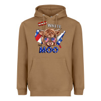 Red White And Moo Cow Heavyweight Hoodie | Teevron